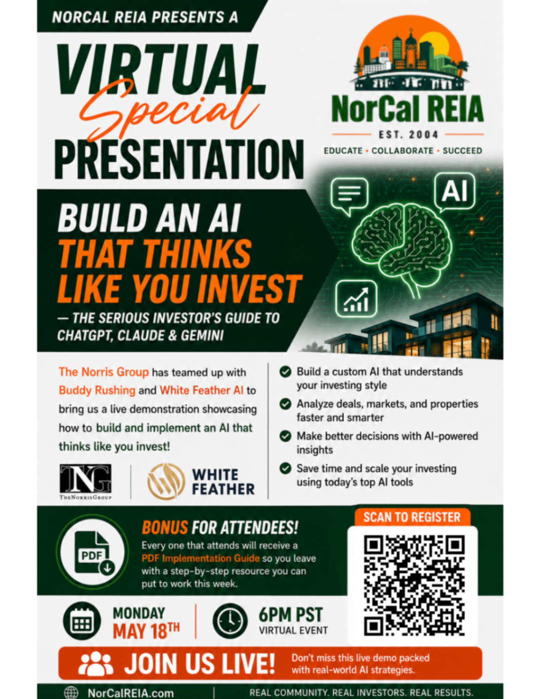 Build an AI That Thinks Like You Invest — Virtual Special Presentation event flyer